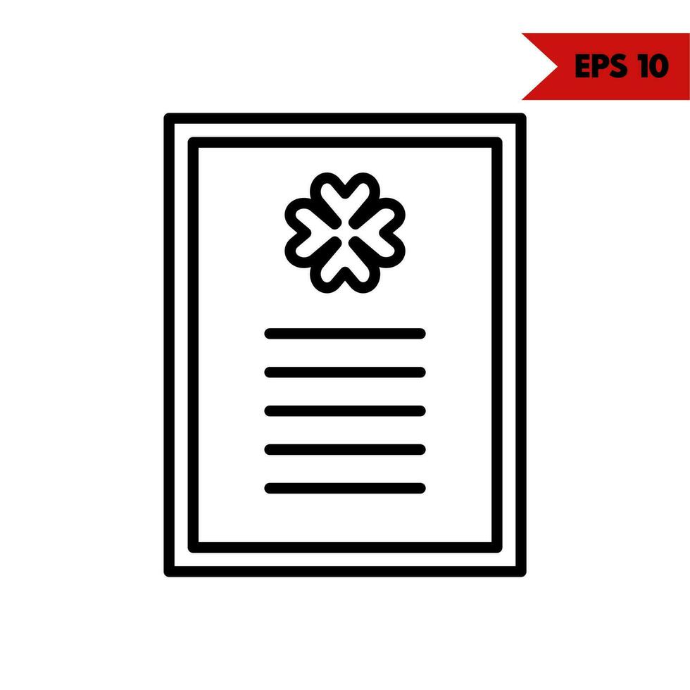 Illustration of file line icon vector