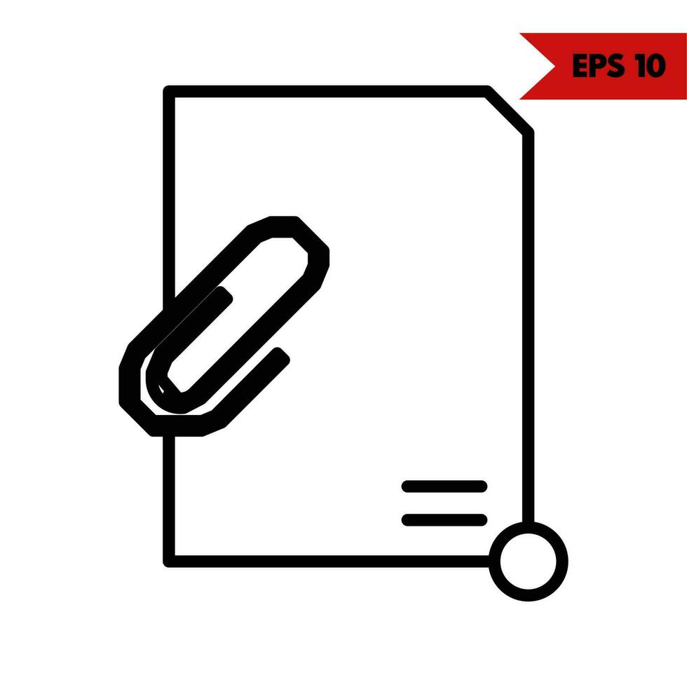 Illustration of file line icon vector