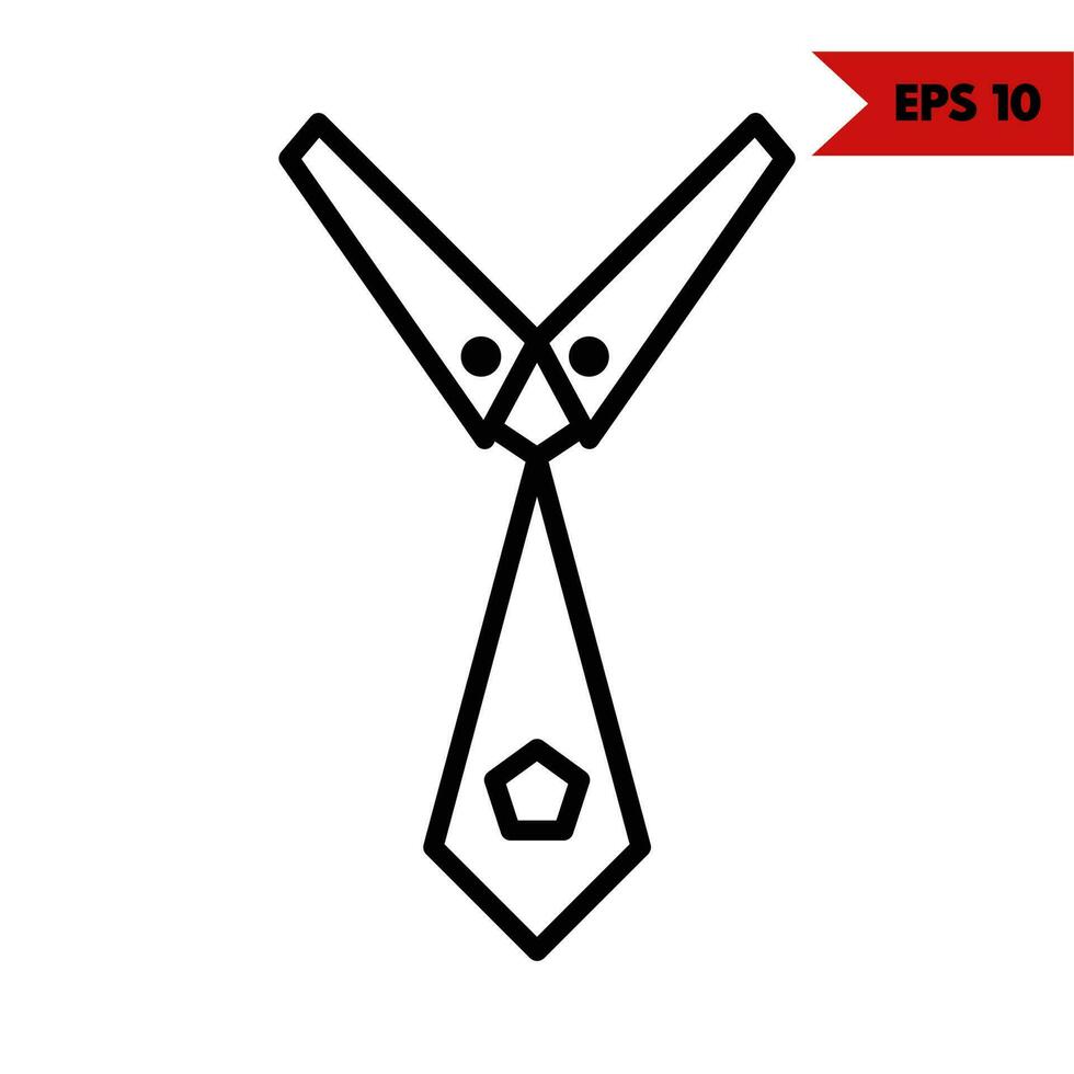 Illustration of necktie line icon vector