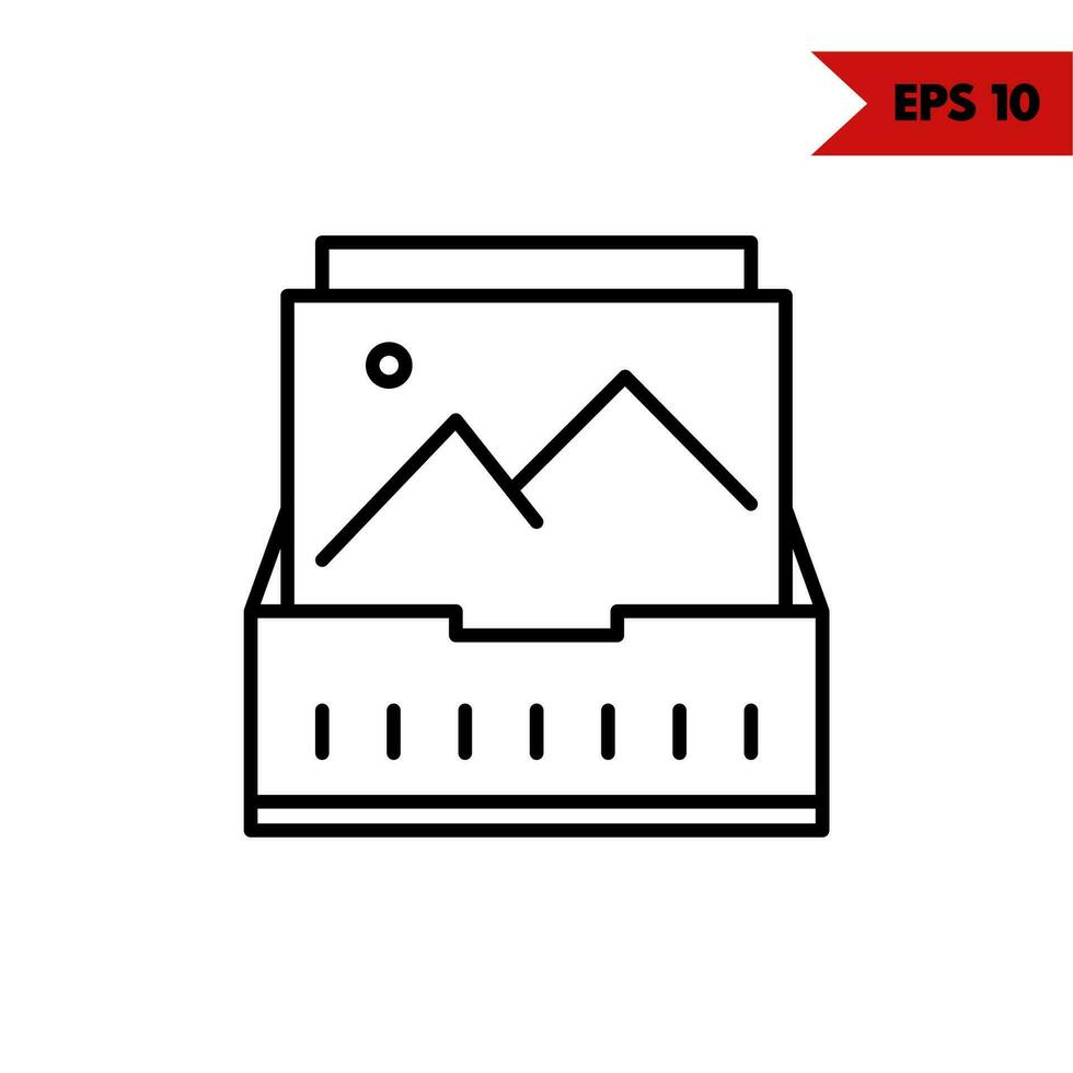 illustration of file line icon vector