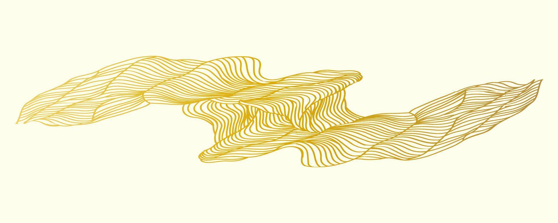 Abstract linear background. Horizontal banner. vector