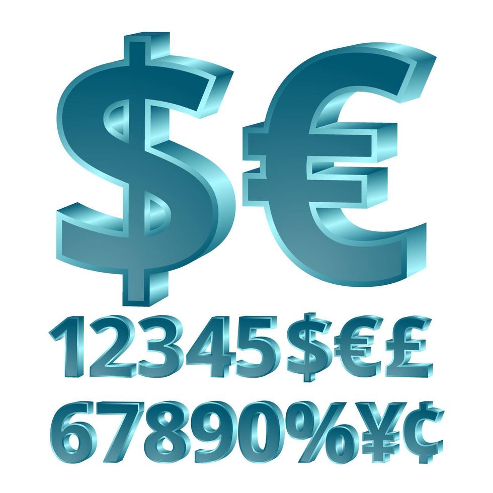 set emerald volume figures vector