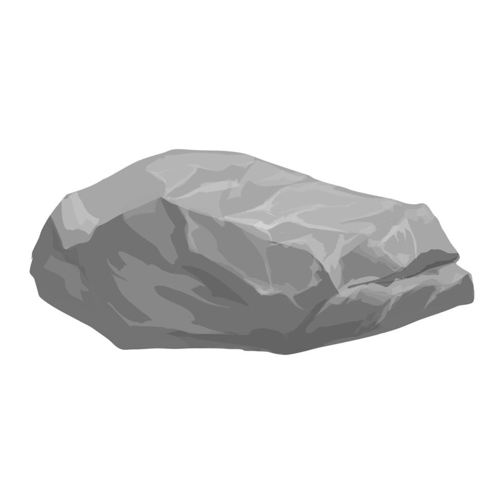 Dark Gray stone in realistic style for print and design.Vector illustration. vector