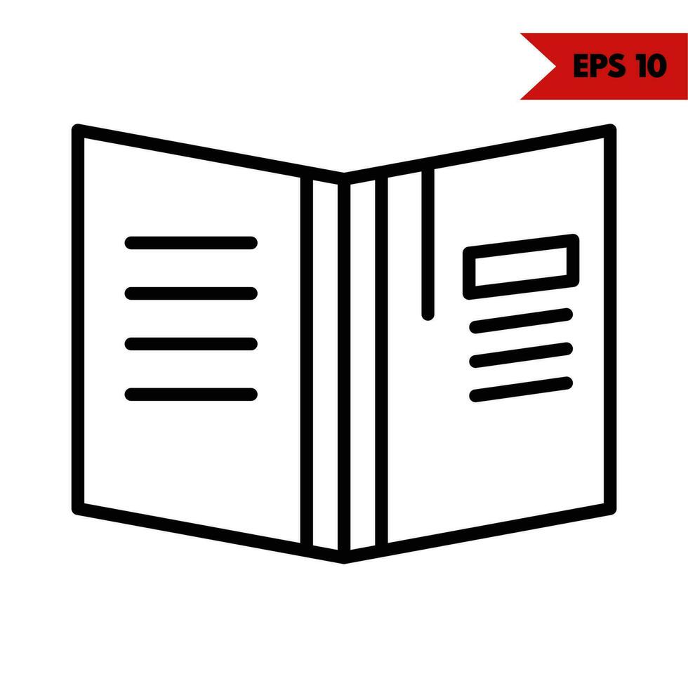 Illustration of file line icon vector