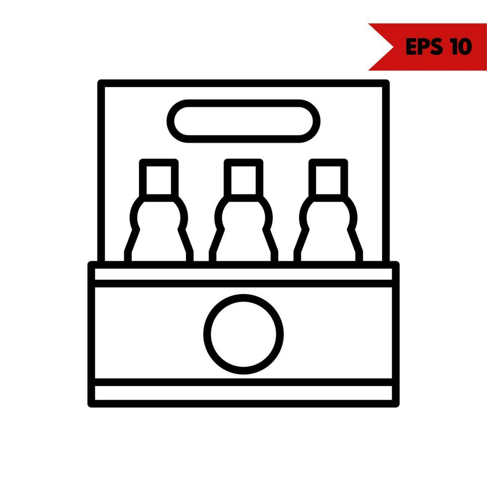 Illustration of drink line icon vector