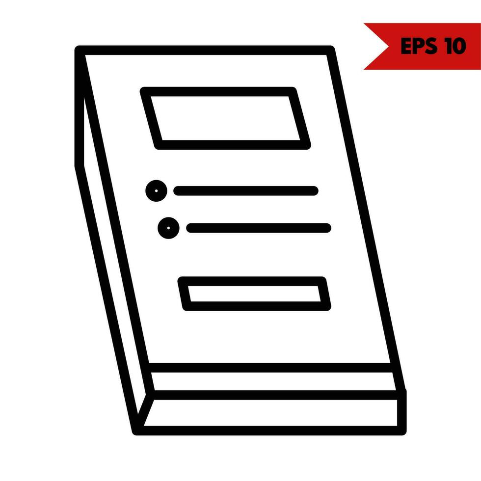 Illustration of file line icon vector