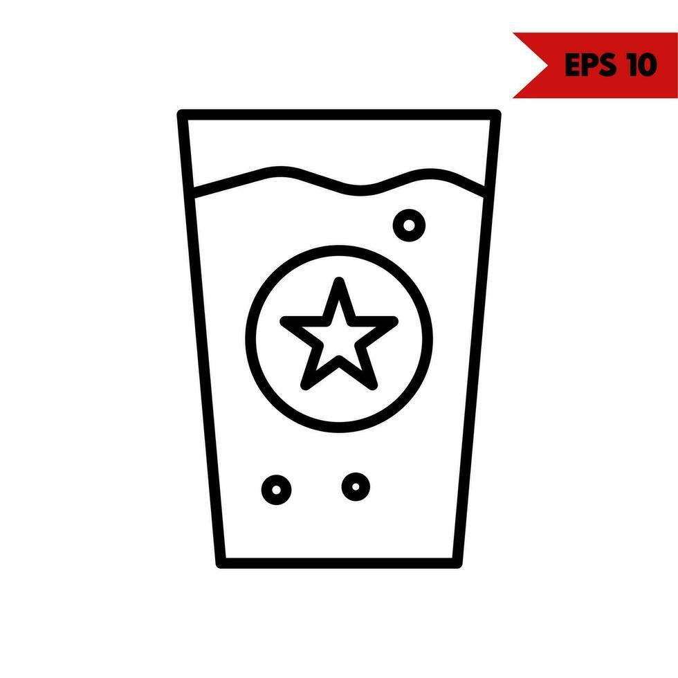 Illustration of drink line icon vector