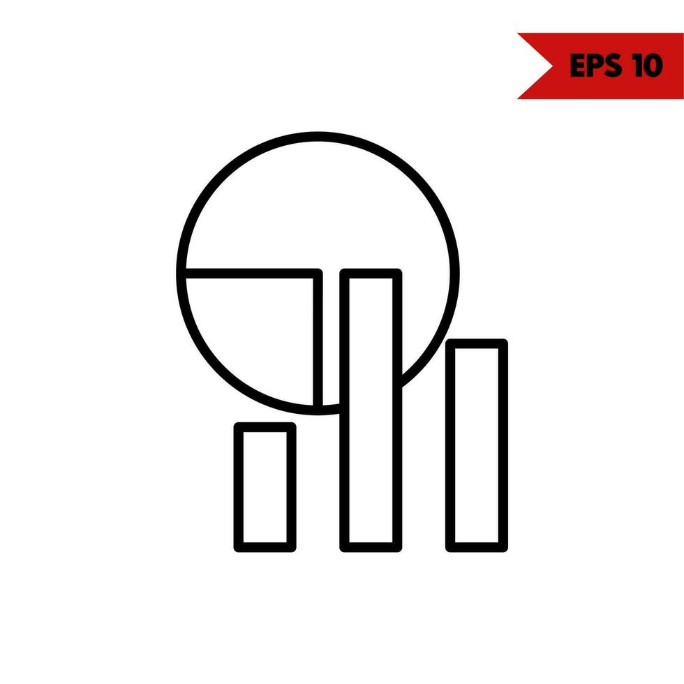 illustration of diagram line icon vector
