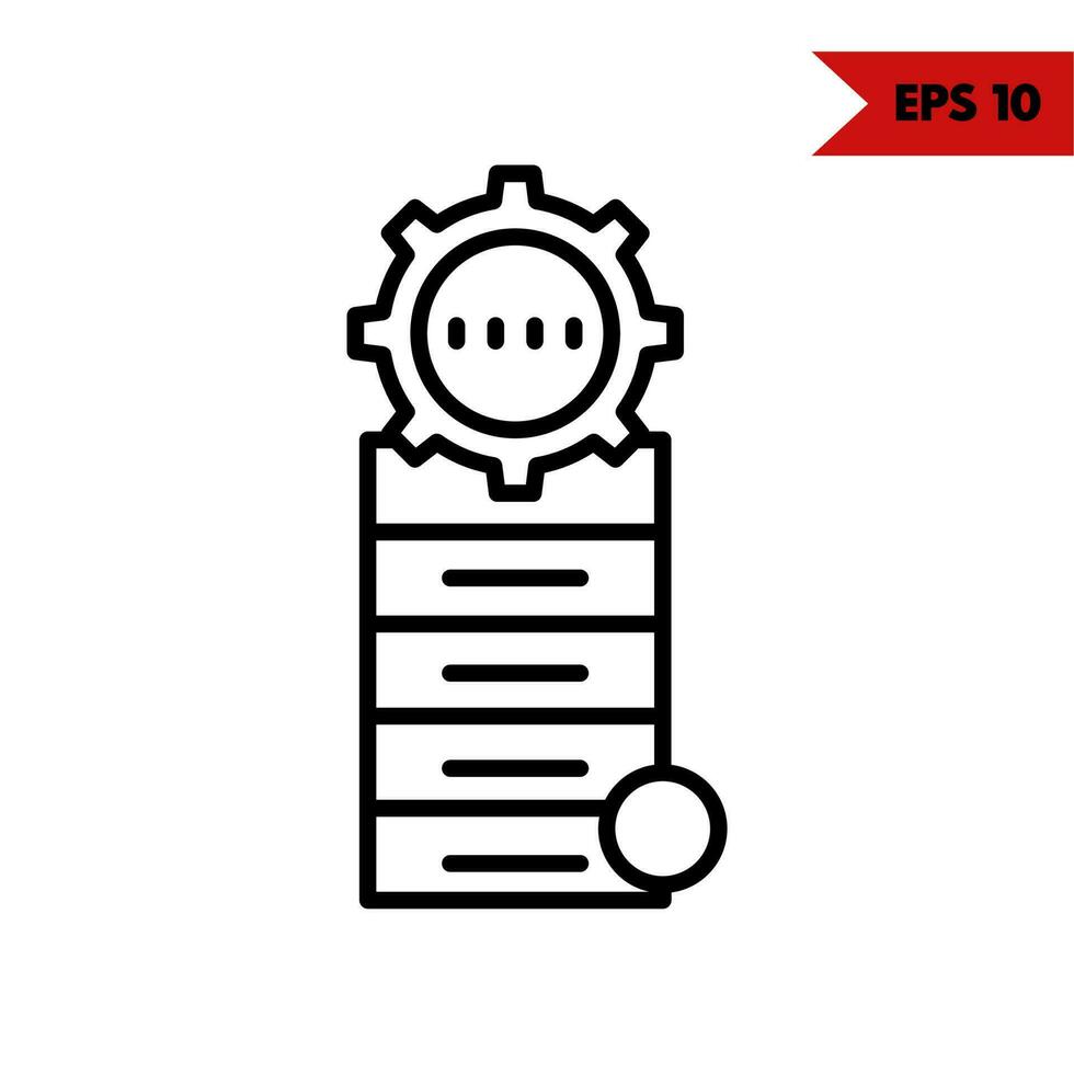 Illustration of setting line icon vector