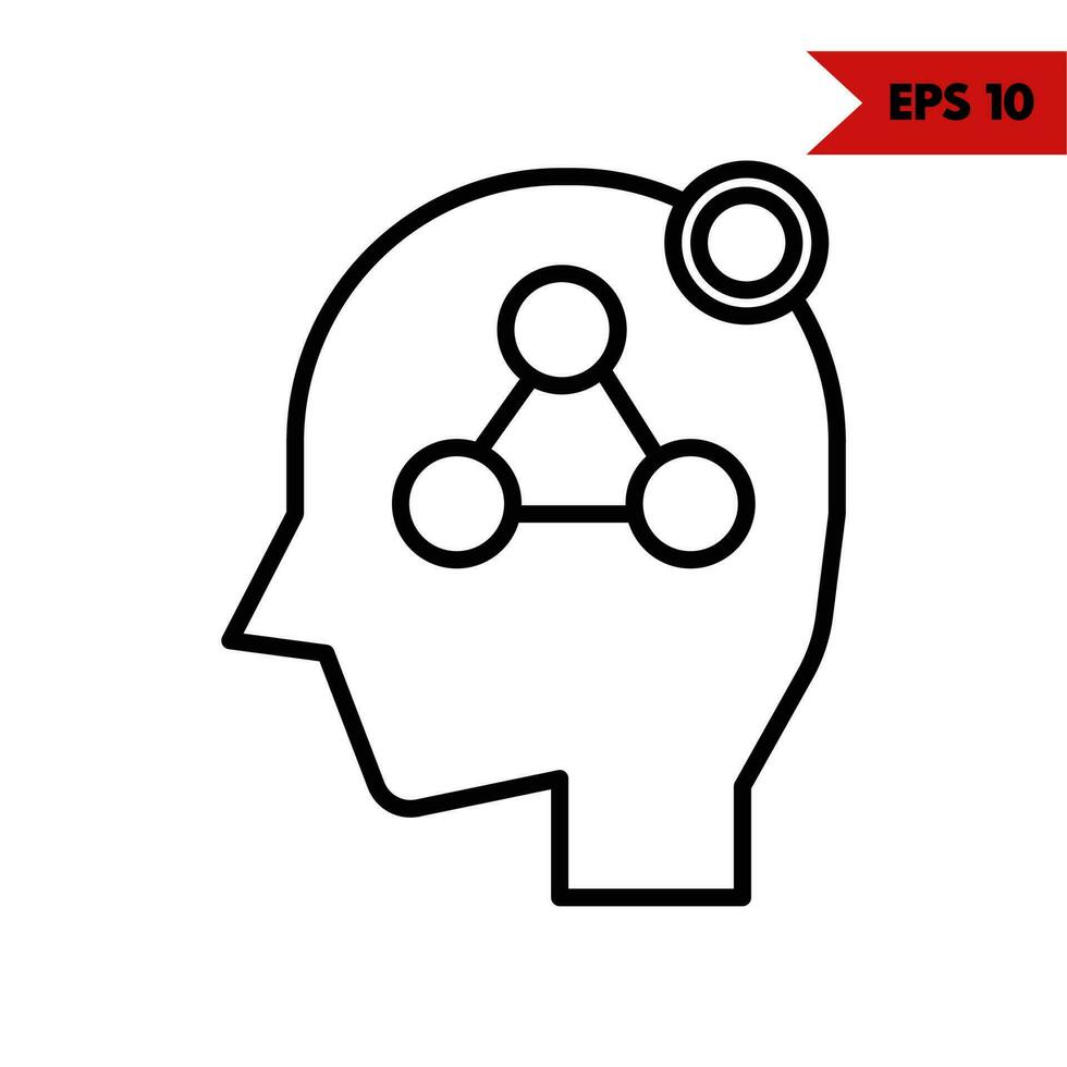 Illustration of sains line icon vector