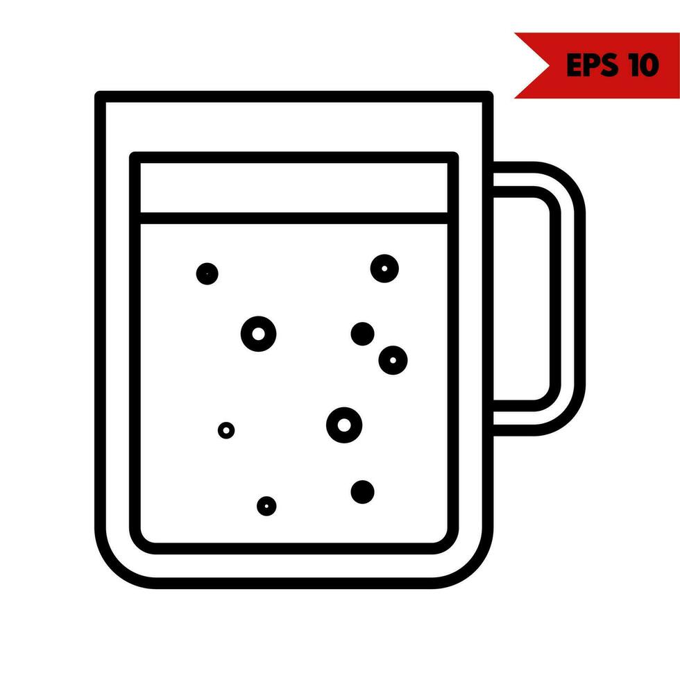 Illustration of drink line icon vector