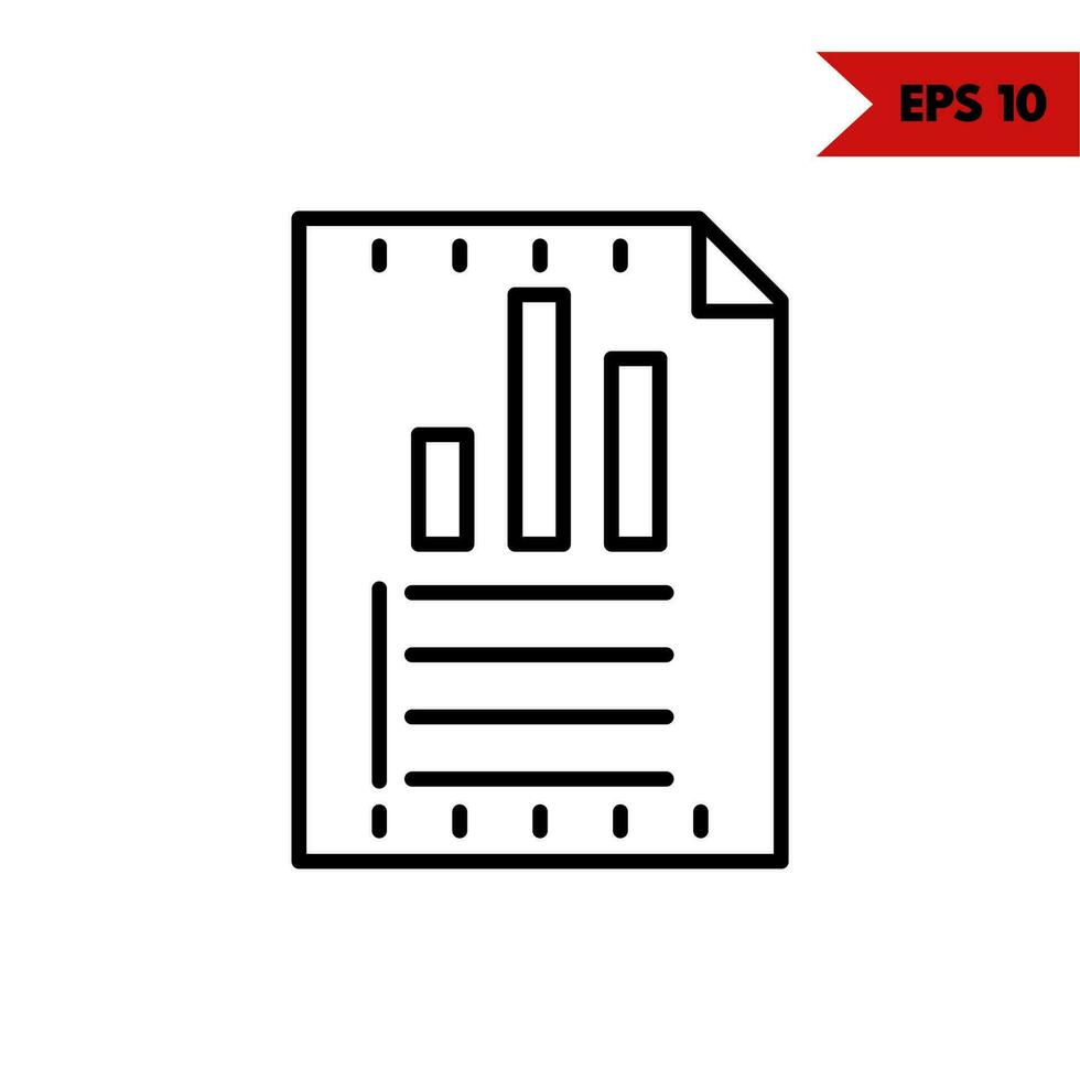 illustration of file line icon vector