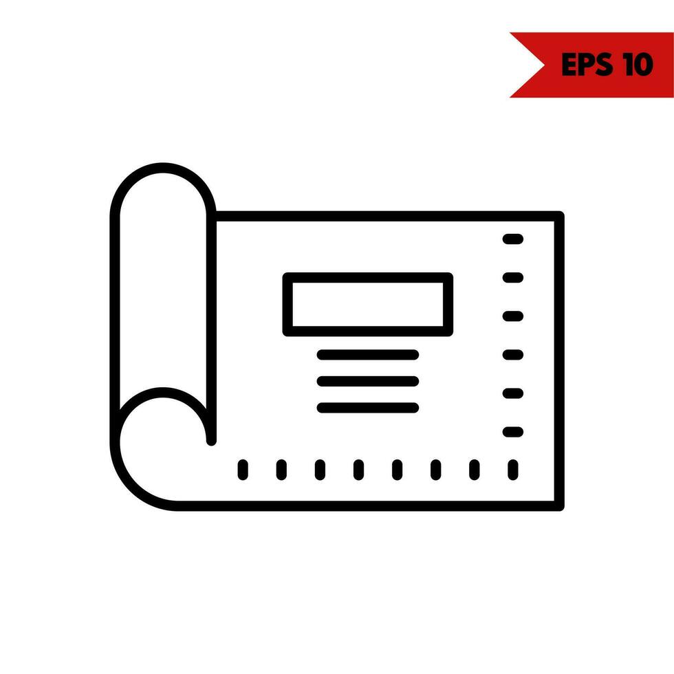 Illustration of file line icon vector
