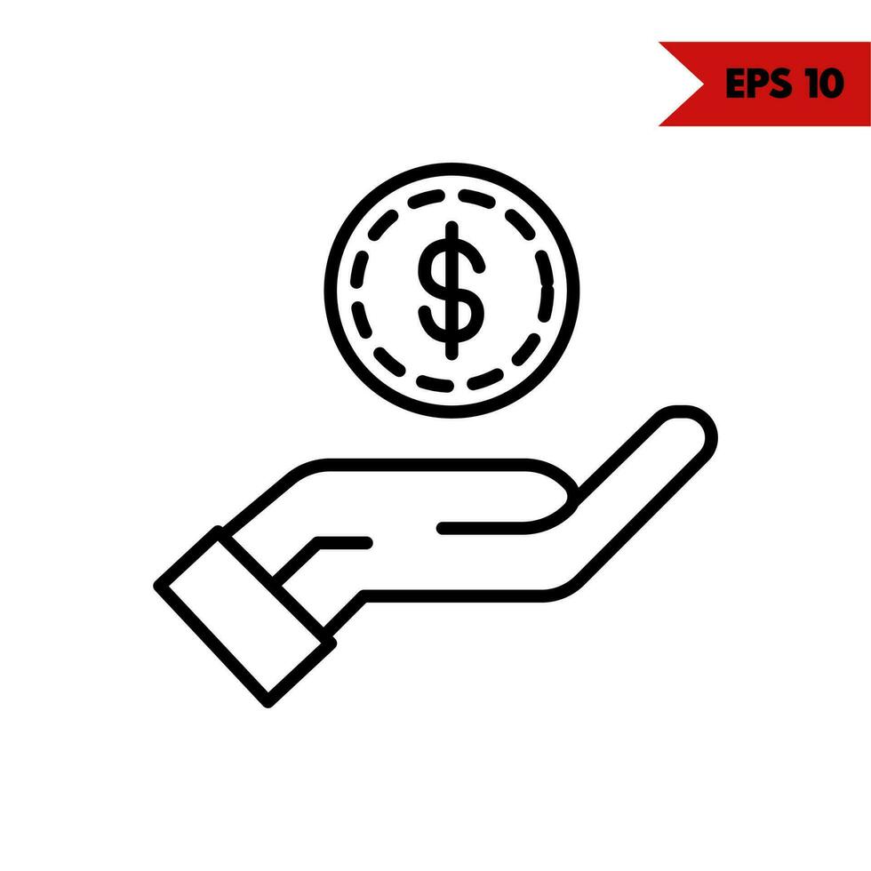 illustration of money line icon vector