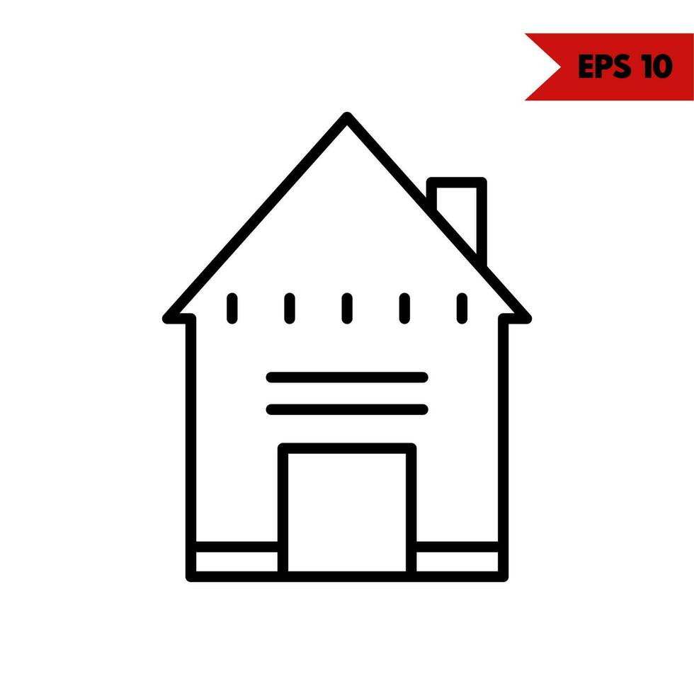 Illustration of build line icon vector
