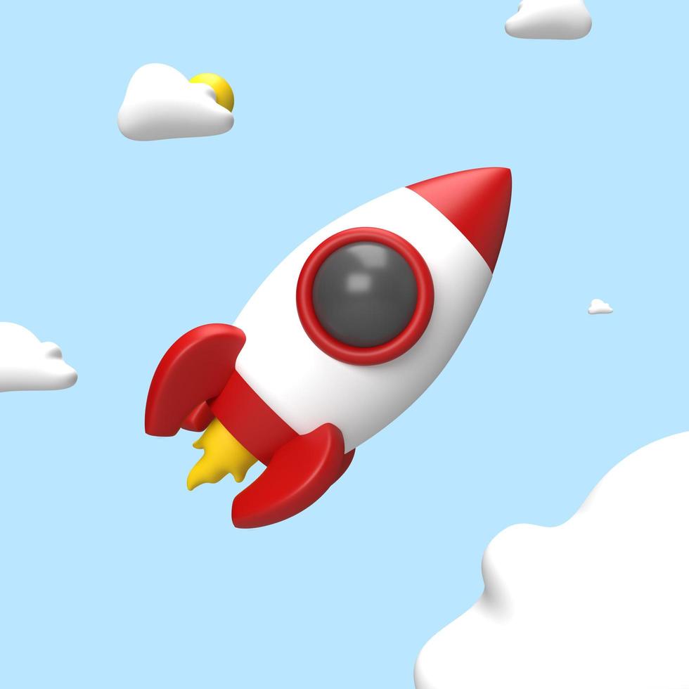 Rocket 3D render photo