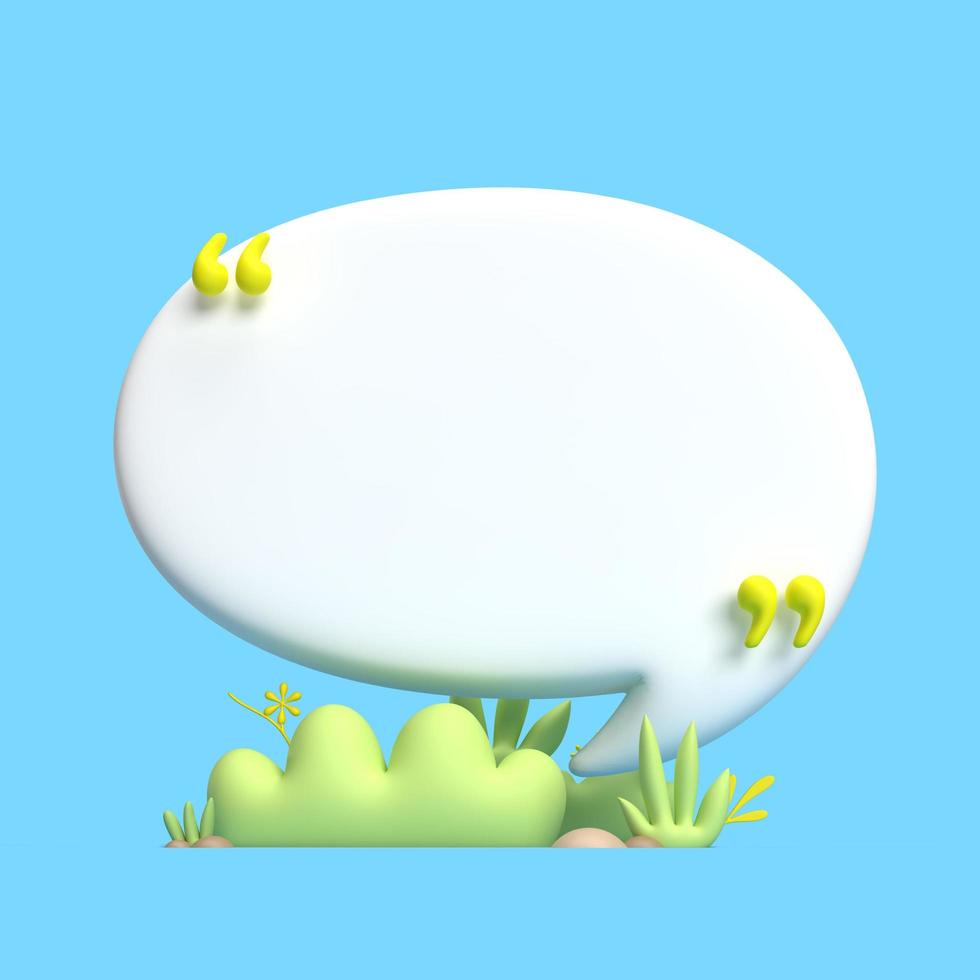 3D Chat Bubbles Minimal Concept of Social Media Messages 3D Illustrations photo