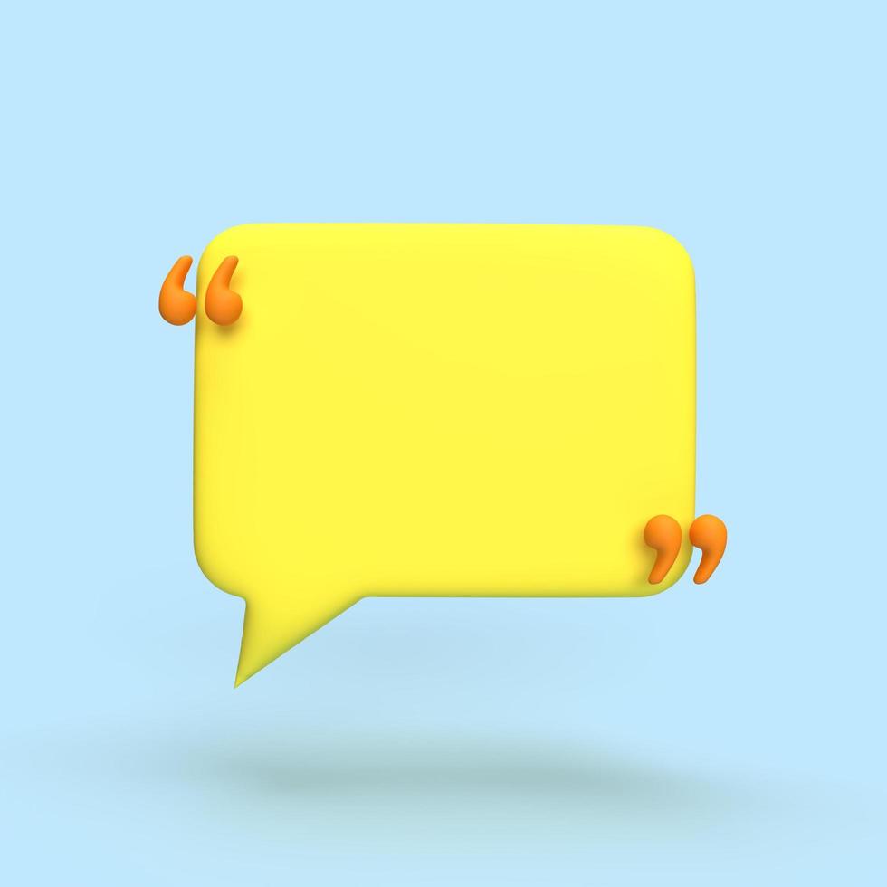 speech bubble 3D render minimal concept photo