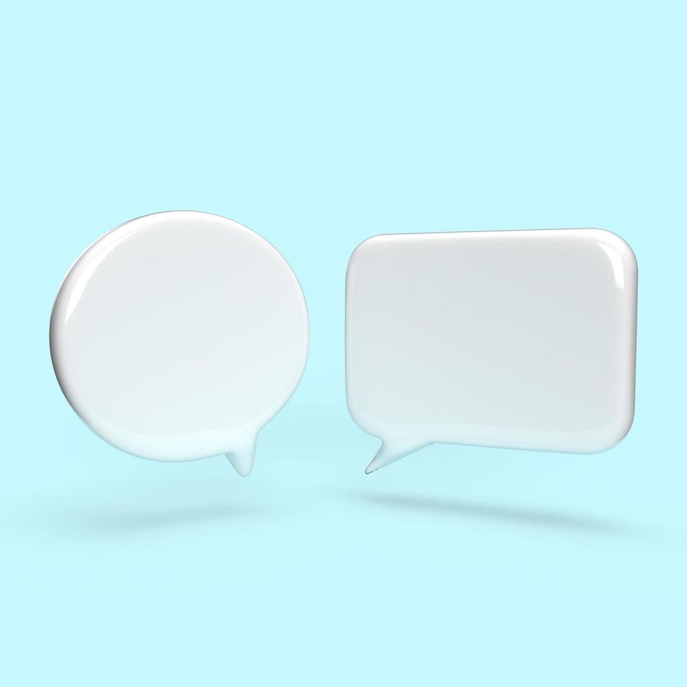 speech bubble 3D render minimal concept photo