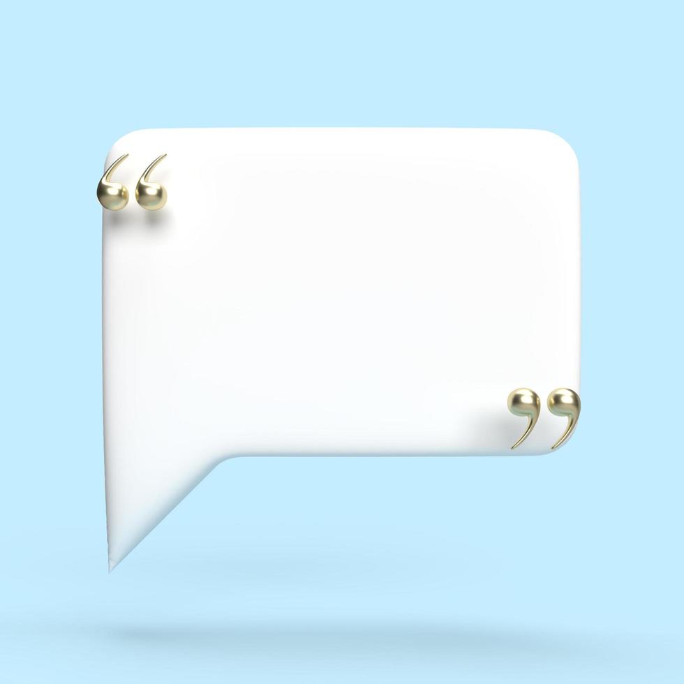 speech bubble 3D render minimal concept photo