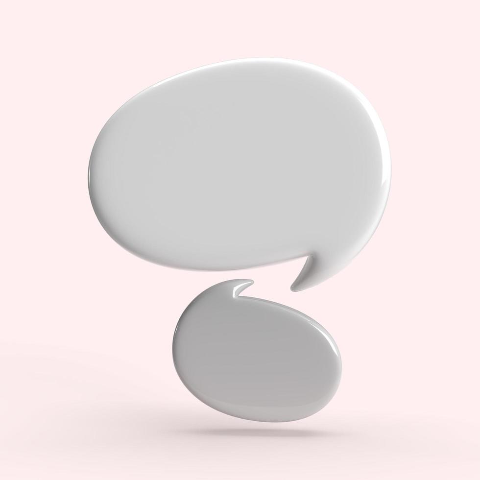 speech bubble 3D render minimal concept photo