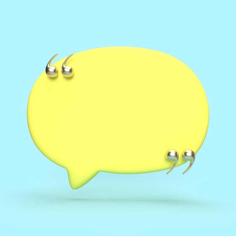 speech bubble 3D render minimal concept photo