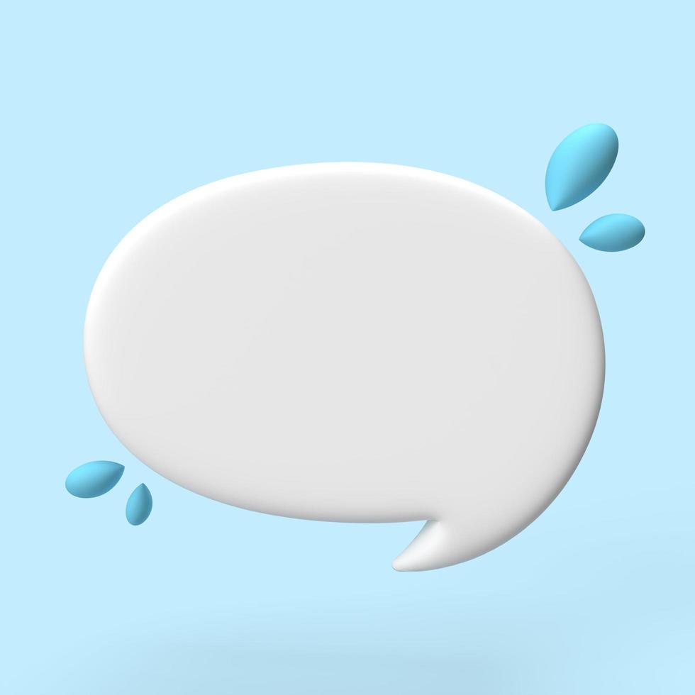 speech bubble 3D render minimal concept photo