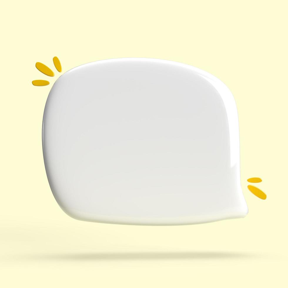 speech bubble 3D render minimal concept photo