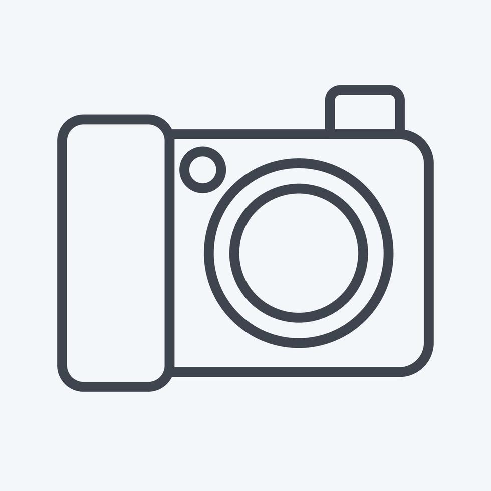 icono de cámara digital. relacionado con el símbolo de la fotografía. estilo de línea diseño simple editable. ilustración sencilla vector