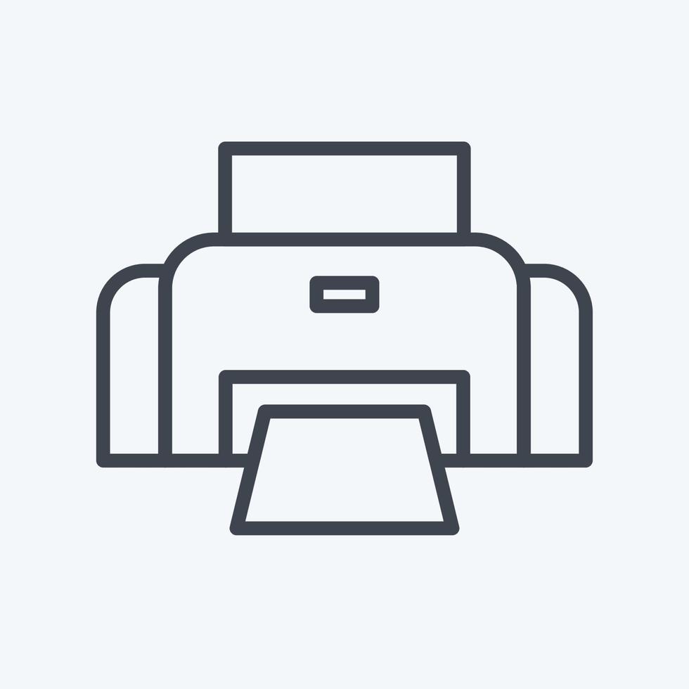Icon Photo Printer. related to Photography symbol. line style. simple design editable. simple illustration vector