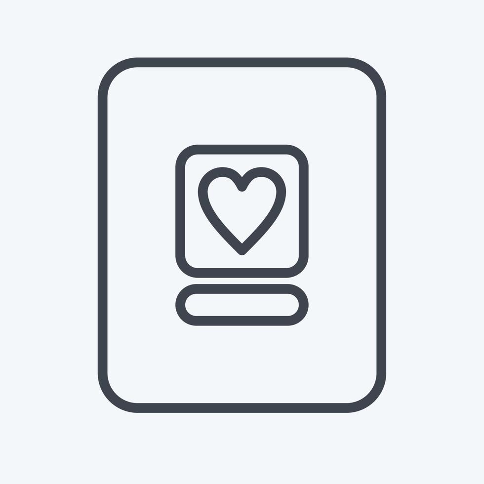 Icon Photo Album. related to Photography symbol. line style. simple design editable. simple illustration vector