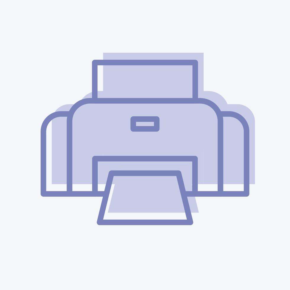 Icon Photo Printer. related to Photography symbol. two tone style. simple design editable. simple illustration vector