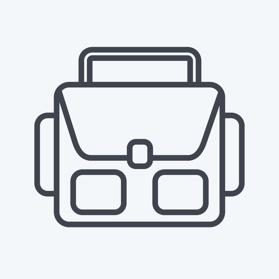 Icon Photograpy Bag. related to Photography symbol. line style. simple design editable. simple illustration vector
