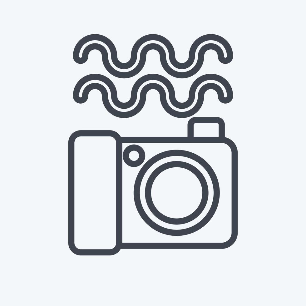 Icon Underwater Photography. related to Photography symbol. line style. simple design editable. simple illustration vector