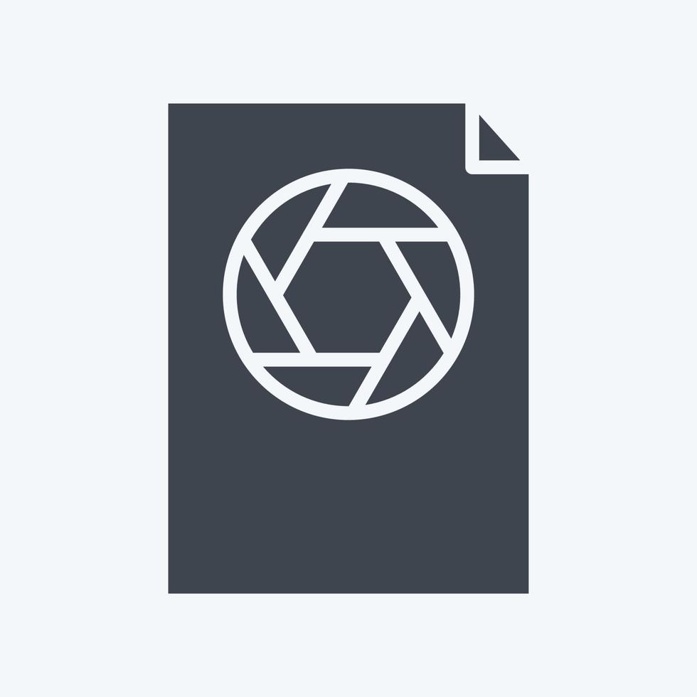 Icon Raw. related to Photography symbol. glyph style. simple design editable. simple illustration vector