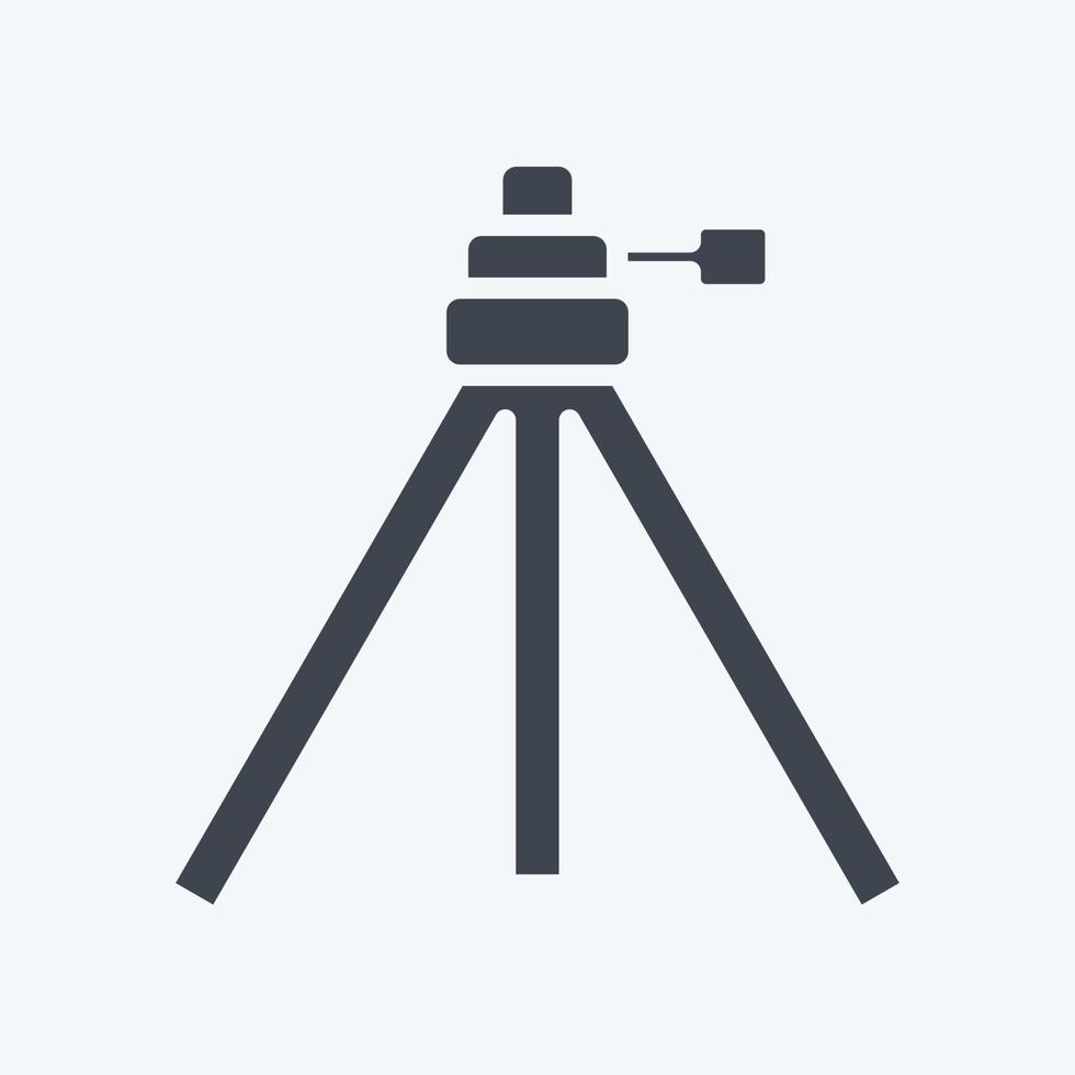 Icon tripod. related to Photography symbol. glyph style. simple design editable. simple illustration vector