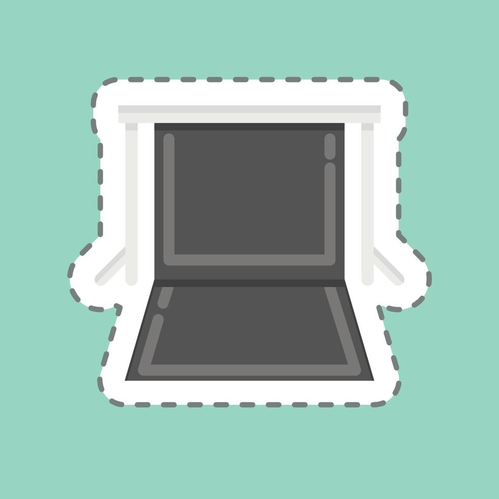 Sticker line cut Background Supports. related to Photography symbol. simple design editable. simple illustration vector