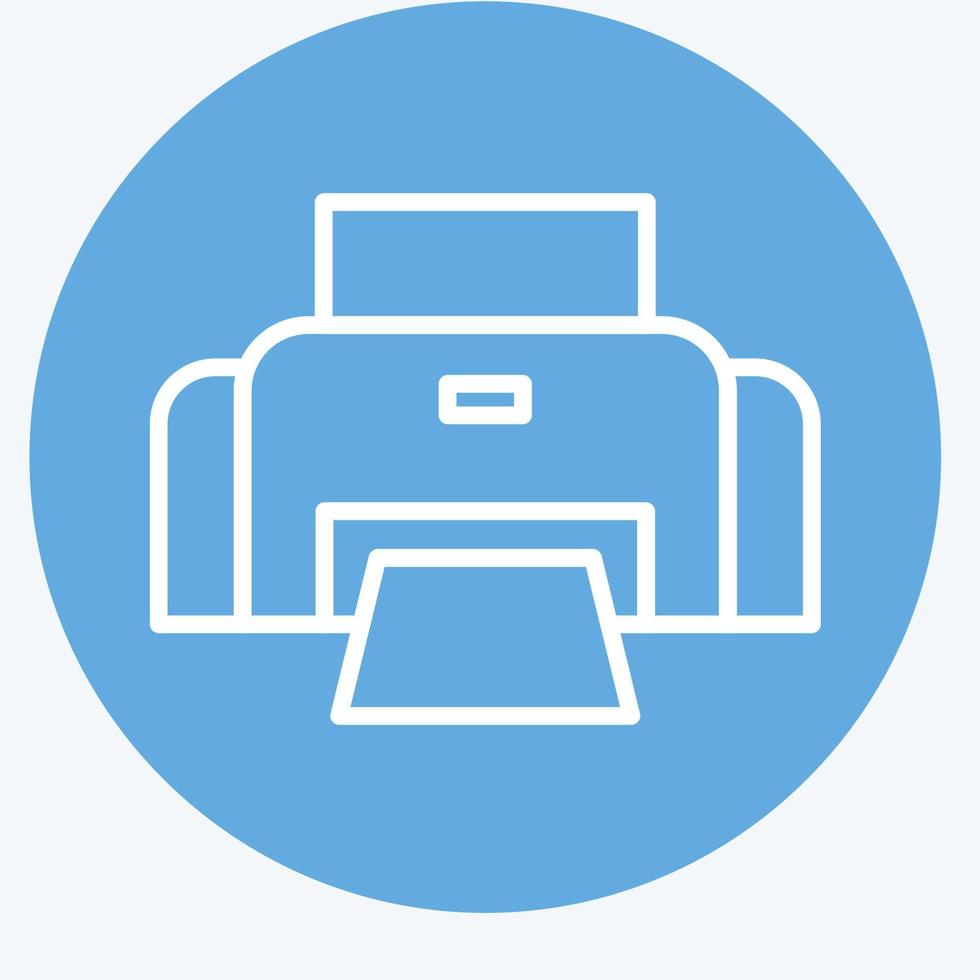 Icon Photo Printer. related to Photography symbol. blue eyes style. simple design editable. simple illustration vector
