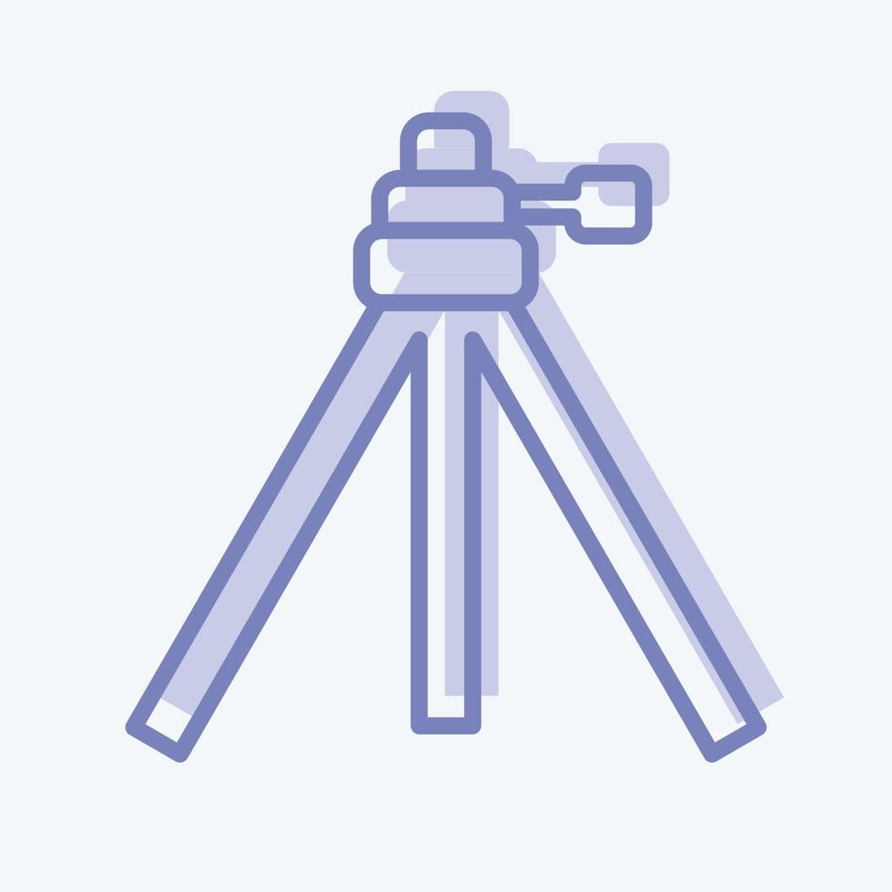 Icon tripod. related to Photography symbol. two tone style. simple design editable. simple illustration vector