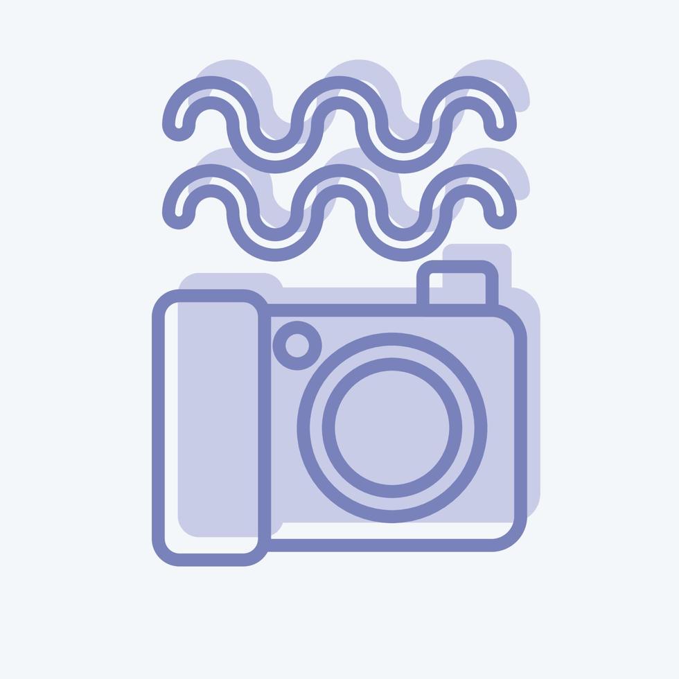 icono de la fotografía submarina. relacionado con el símbolo de la fotografía. estilo de dos tonos. diseño simple editable. ilustración sencilla vector