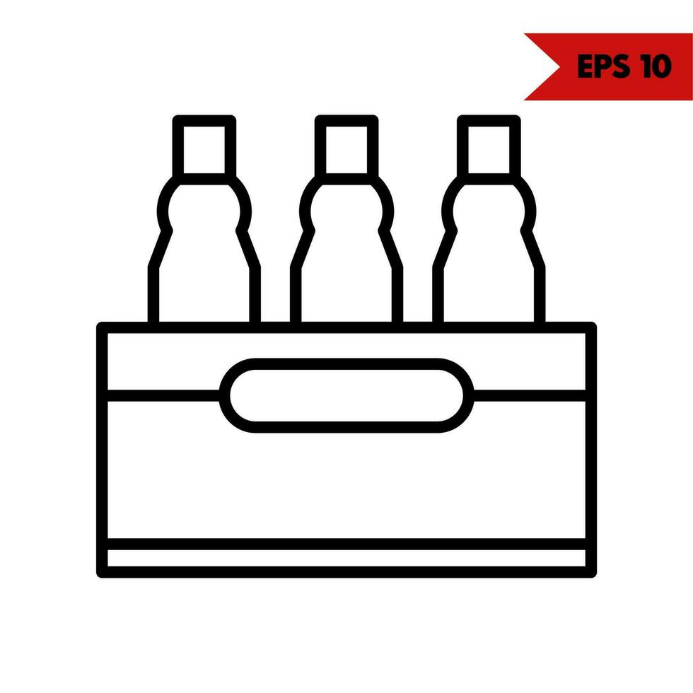 Illustration of drink line icon vector