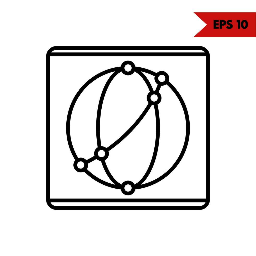 illustration of globe icon vector