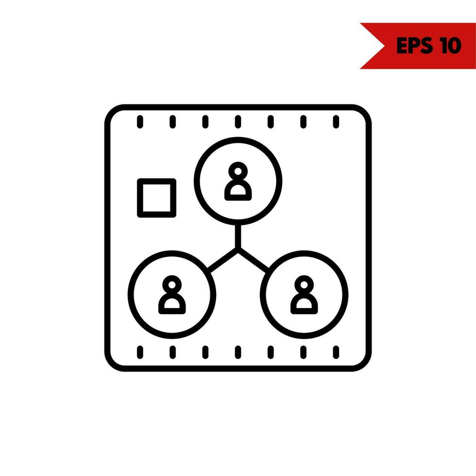 Illustration of meeting board line icon vector