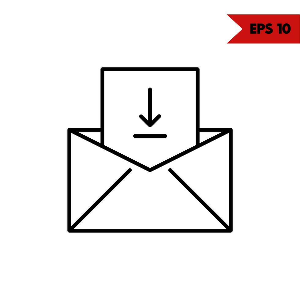Illustration of folder line icon vector