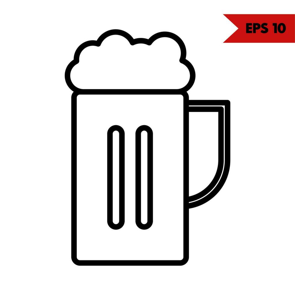 Illustration of drink line icon vector