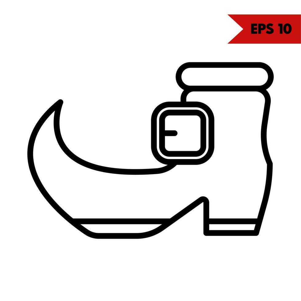 Illustration of shoes line icon vector