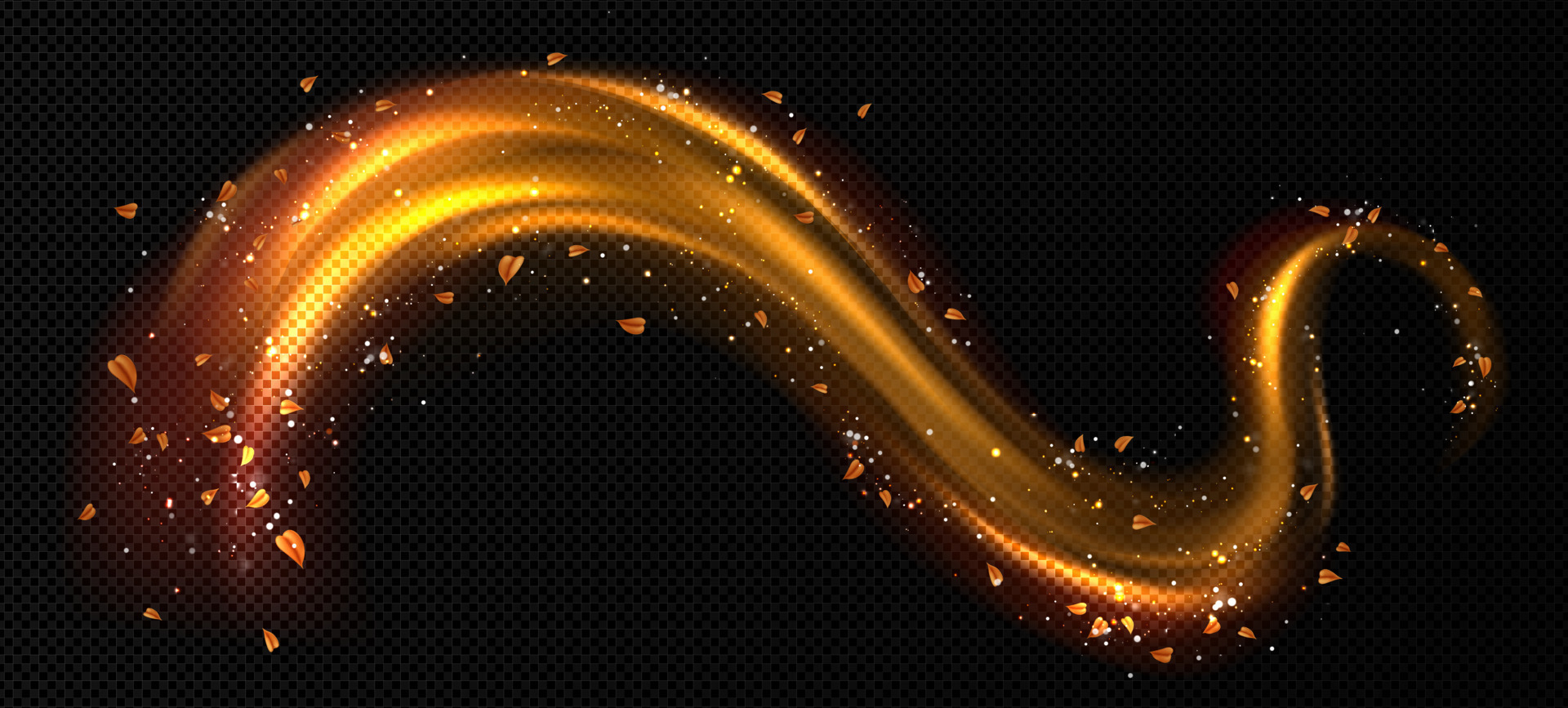 Abstract yellow wind swirls with autumn leaves png 17107131 Vector Art