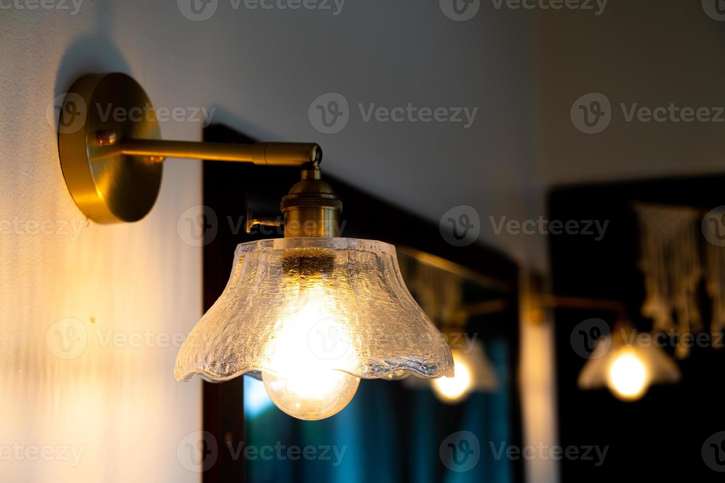 beautiful hanging light bulb lamp photo