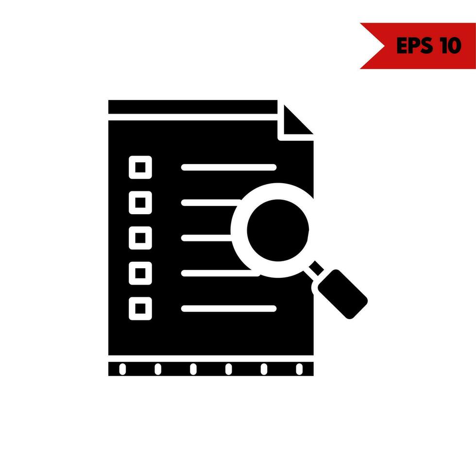 Illustration of file glyph icon vector