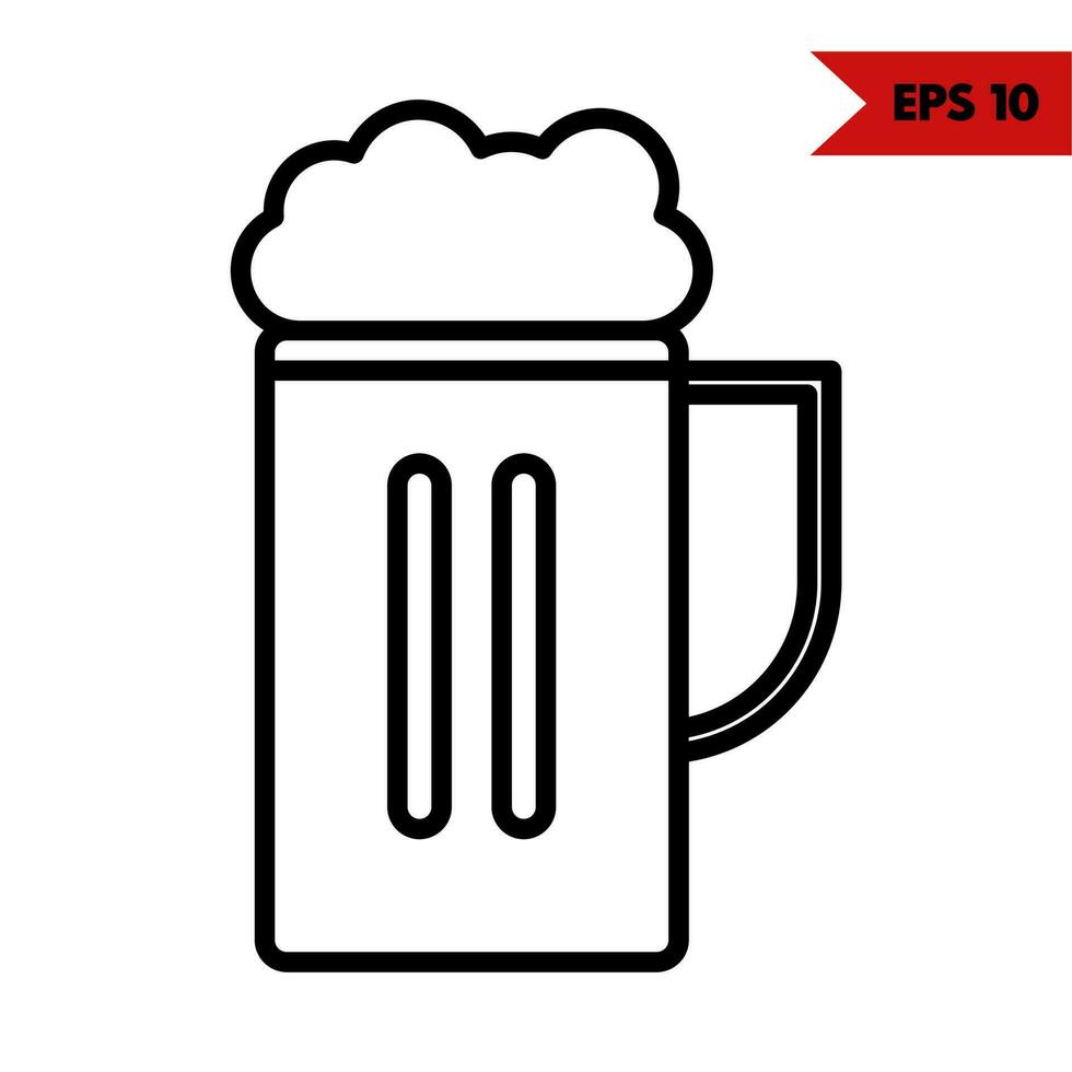 Illustration of drink line icon vector